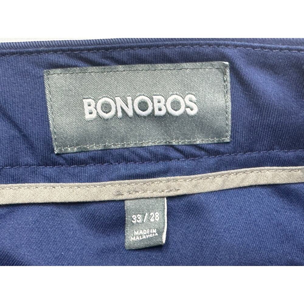 Bonobos Men's "Monday" Blue Slim Straight Chino Pants - Size 33x28 (34x28)* - Picture 4 of 6